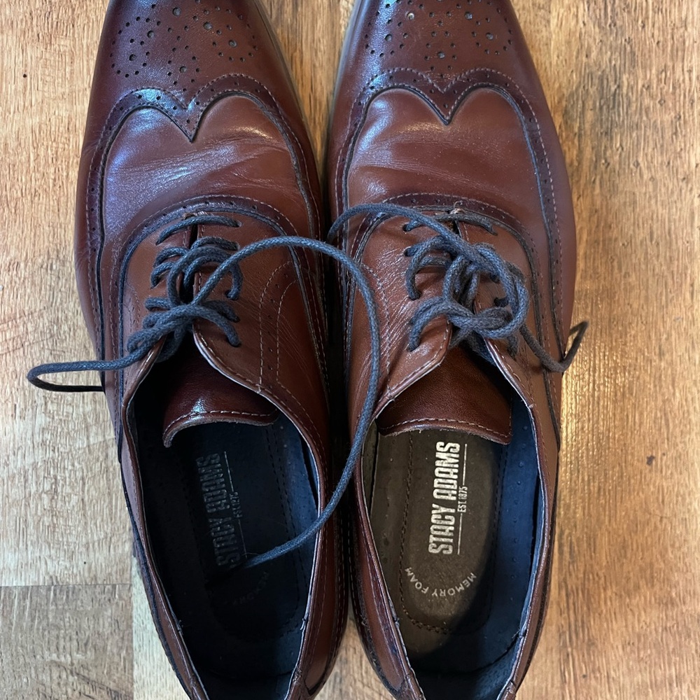 Stacy Adams Men's Brown Leather Dress Shoes
